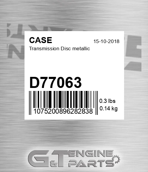 D77063 Transmission Disc Metallic