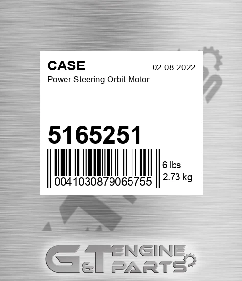 5165251 CASE Power Steering Orbit Motor