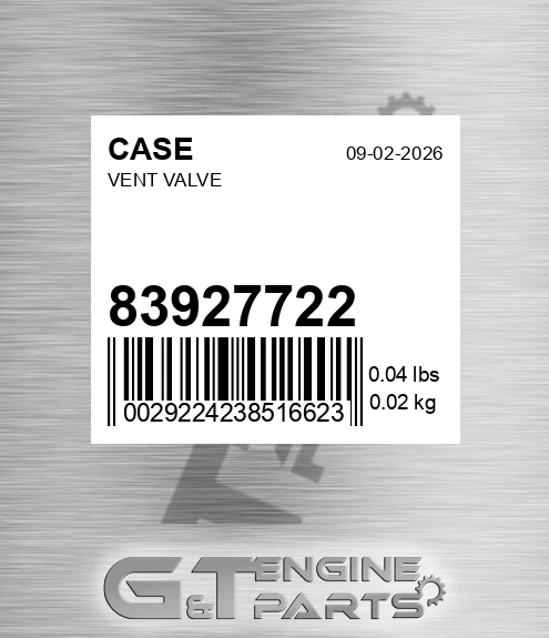 83927722 Vent Valve
