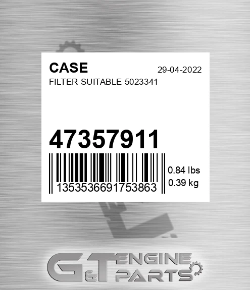 47357911 Filter Suitable 5023341