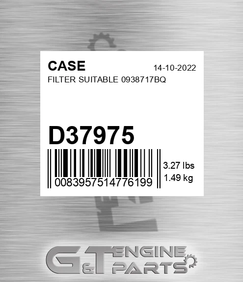 D37975 Filter Suitable 0938717bq