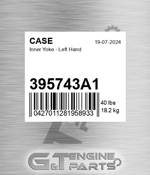 395743A1 Inner Yoke - Left Hand