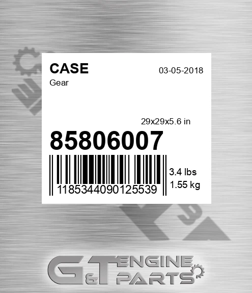 85806007 CASE Gear