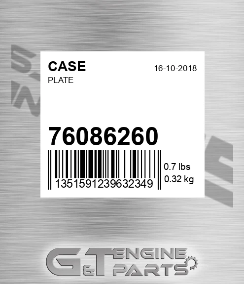 76086260 Plate