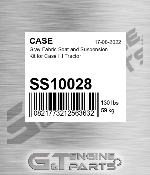 SS10028 Gray Fabric Seat And Suspension Kit For Ih Tractor