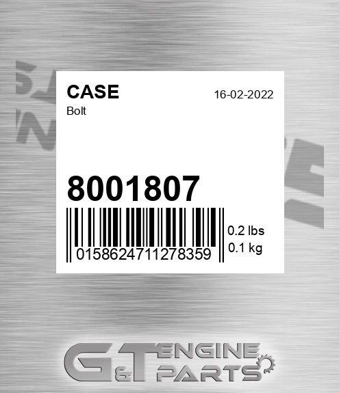 8001807 CASE Bolt