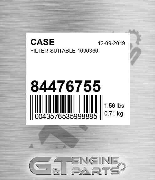 84476755 CASE Filter Suitable 1090360