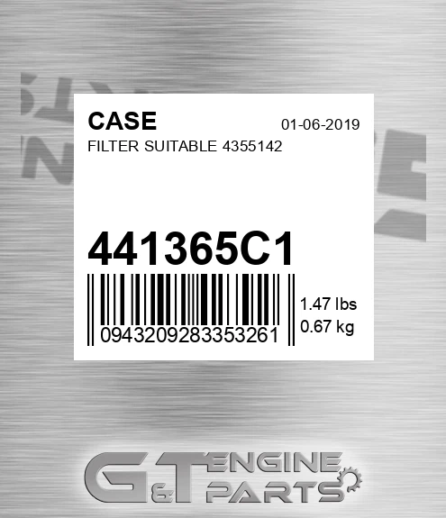 441365C1 Filter Suitable 4355142