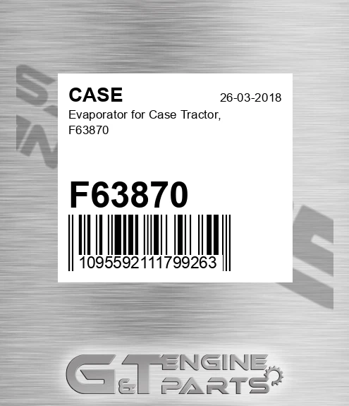F63870 Evaporator For Tractor,