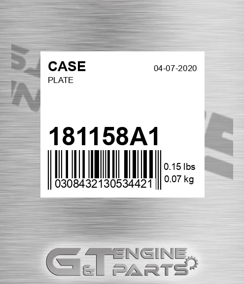 181158A1 CASE Plate
