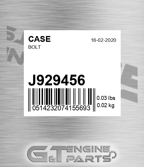 J929456 Bolt