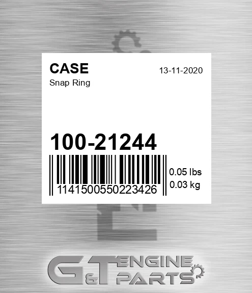 100-21244 CASE Snap Ring