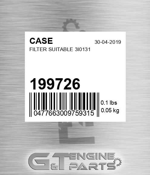 199726 Filter Suitable 3i0131