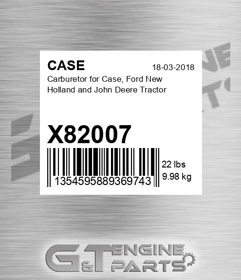 X82007 Carburetor For , Ford New Holland And John Deere Tractor