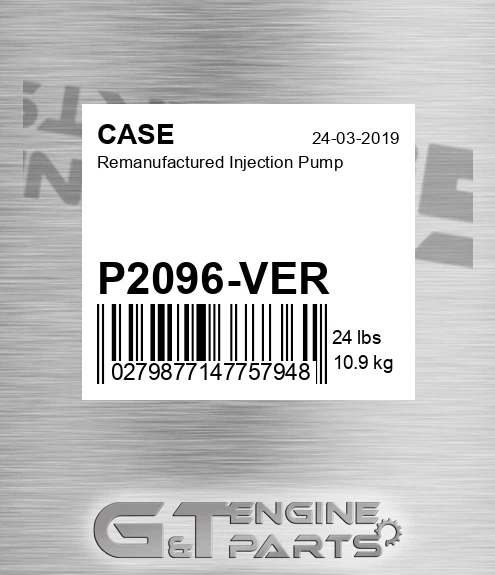 P2096-VER Remanufactured Injection Pump for CASE