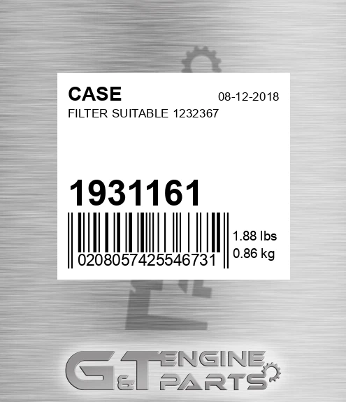 1931161 Filter Suitable 1232367