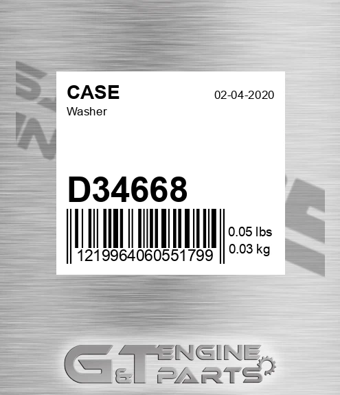 D34668 CASE Washer