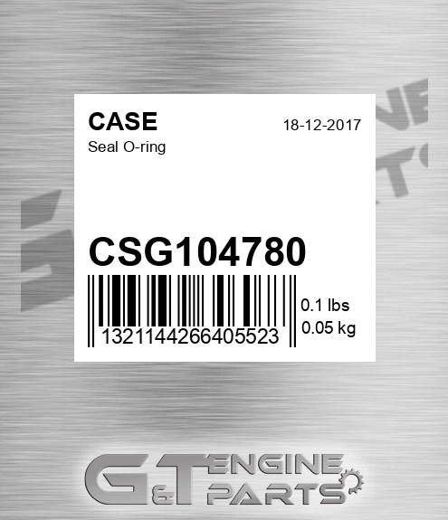 CSG104780 Seal O-ring