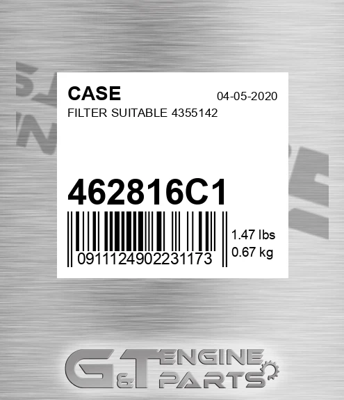 462816C1 CASE Filter Suitable 4355142