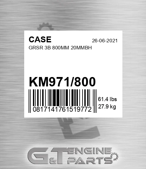 KM971/800 Grsr 3b 800mm 20mmbh