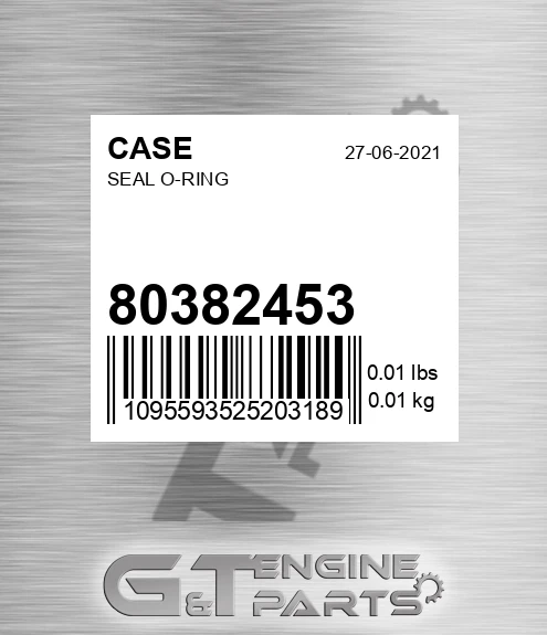 80382453 CASE Seal O-ring