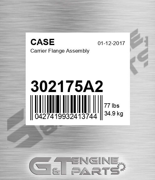 302175A2 CASE Carrier Flange Assembly
