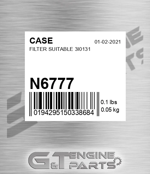 N6777 CASE Filter Suitable 3i0131