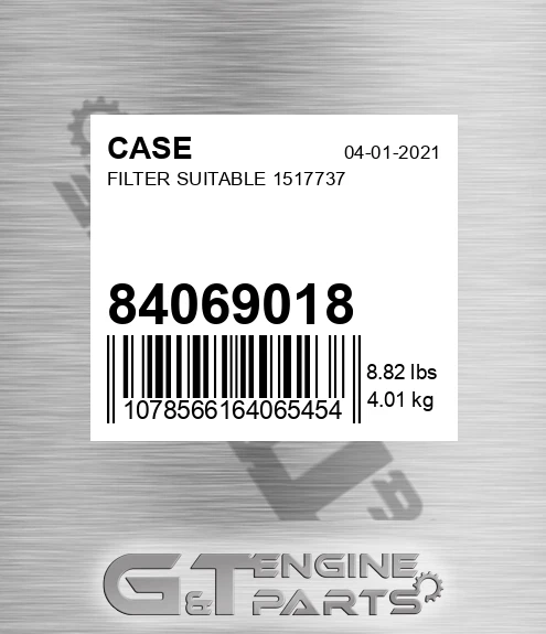 84069018 Filter Suitable 1517737