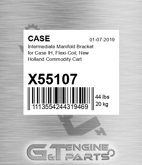X55107 Intermediate Manifold Bracket For Ih, Flexi-coil, New Holland Commodity Cart