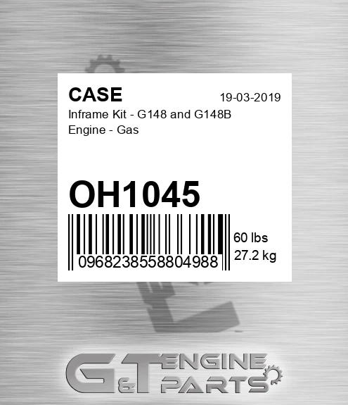 OH1045 CASE Inframe Kit - G148 And G148b Engine - Gas