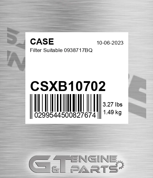 CSXB10702 Filter Suitable 0938717bq