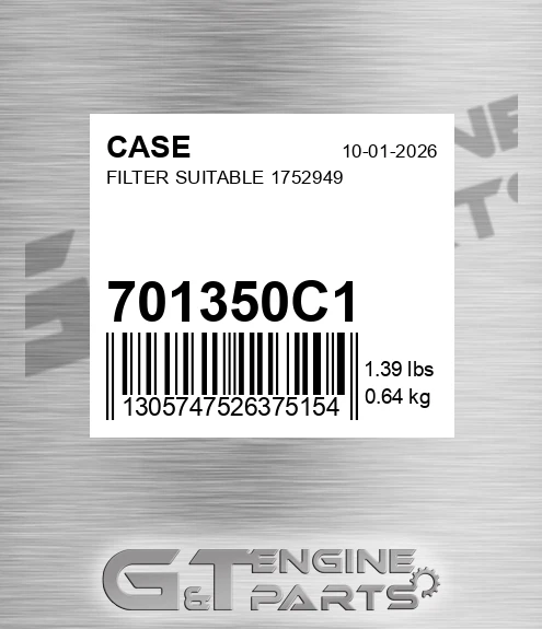 701350C1 CASE Filter Suitable 1752949