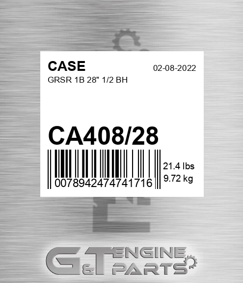 CA408/28 Grsr 1b 28" 1/2 Bh for CASE