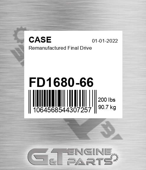 FD1680-66 Remanufactured Final Drive