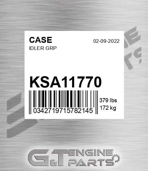 KSA11770 CASE Idler Grp