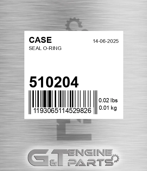 510204 Seal O-ring