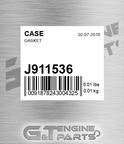 J911536 CASE Gasket