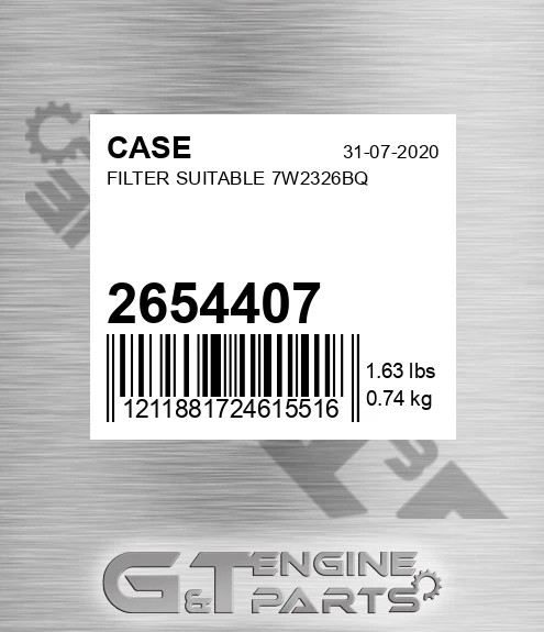 2654407 CASE Filter Suitable 7w2326bq