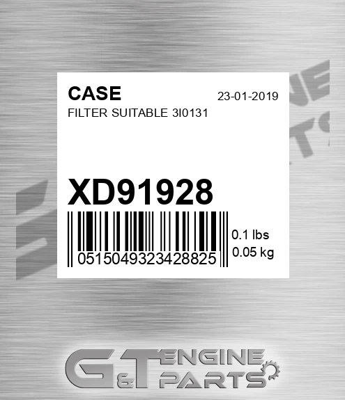 XD91928 Filter Suitable 3i0131