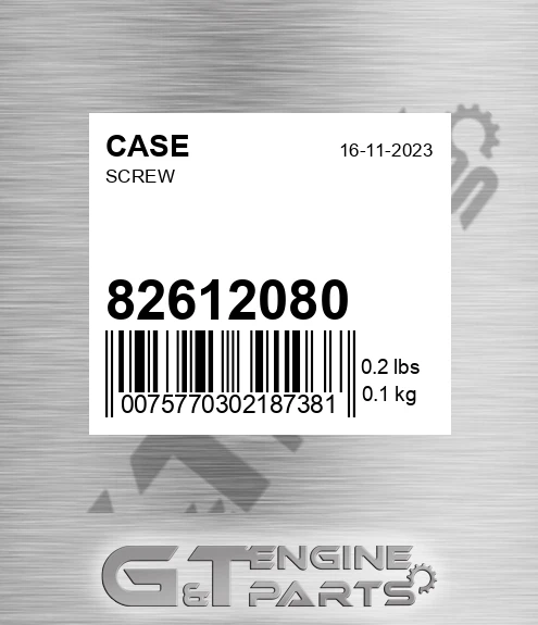 826-12080 CASE Screw