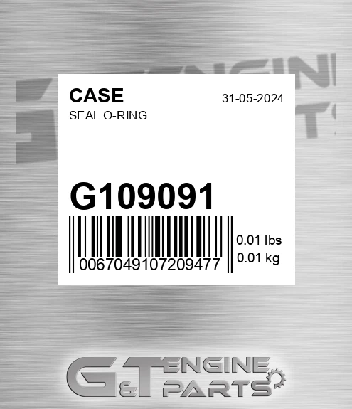 G109091 Seal O-ring