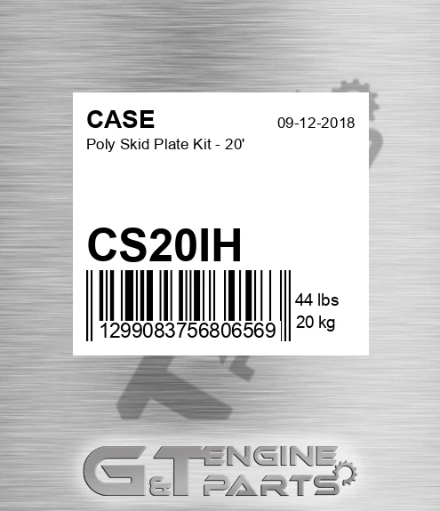 CS20IH CASE Poly Skid Plate Kit - 20'