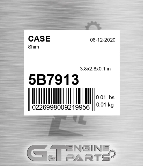 5B7913 CASE Shim