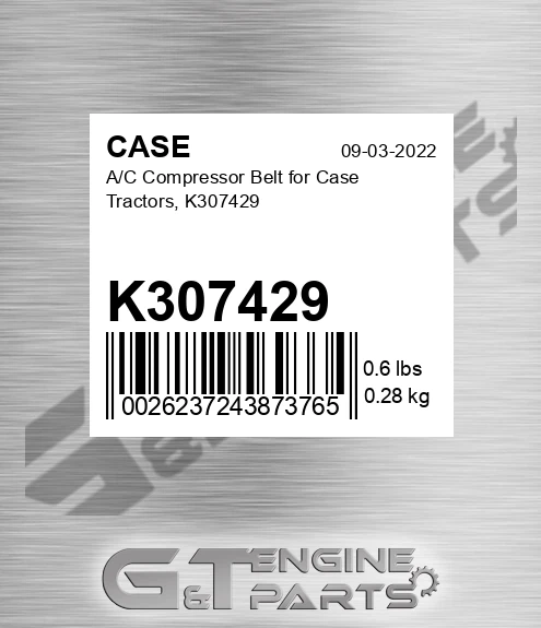 K307429 A/c Compressor Belt For Tractors,