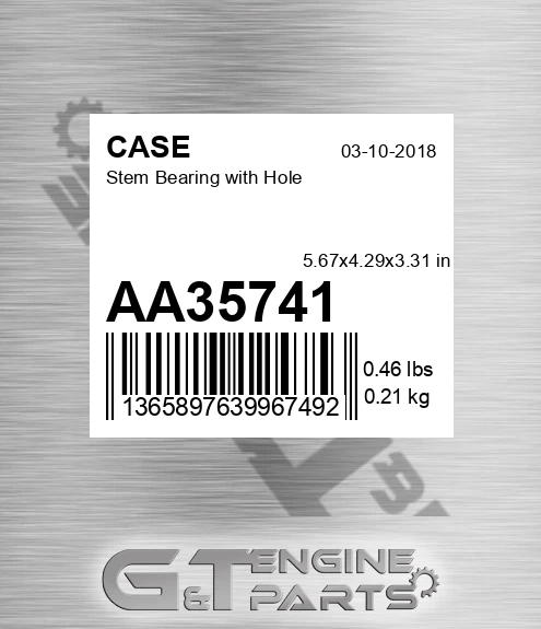 AA35741 CASE Stem Bearing With Hole