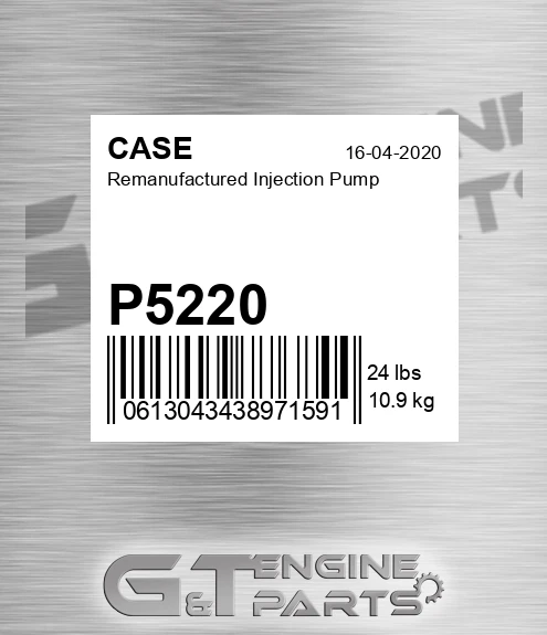 P5220 CASE Remanufactured Injection Pump