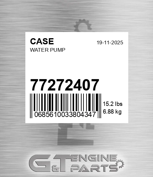 77272407 CASE Water Pump