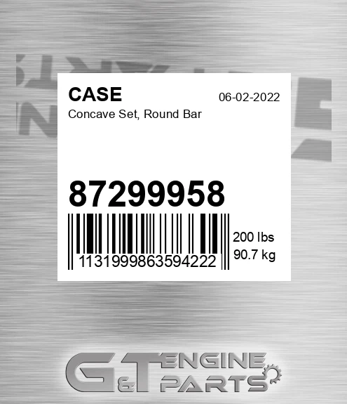 87299958 Concave Set, Round Bar
