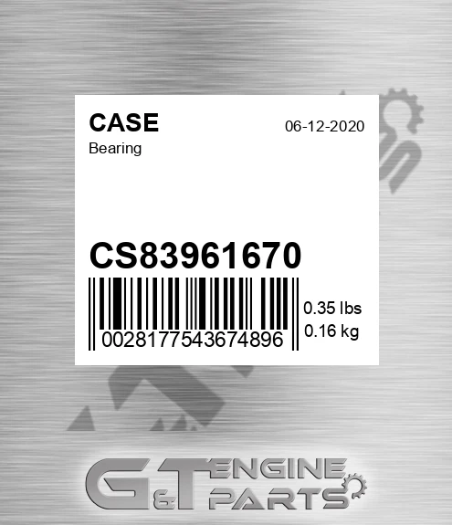 CS83961670 CASE Bearing