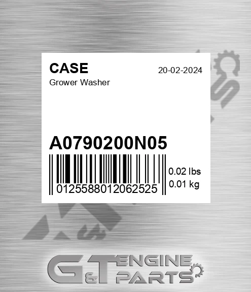 A0790200N05 CASE Grower Washer